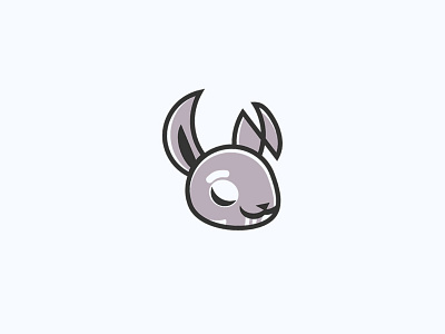 Skull Bunny bunny character creepy cute design logo rabbit skull