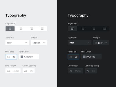 Typography Settings 007 clean ui daily ui dailyui dark ui design figma figmadesign light ui settings settings ui ui ui design uiux