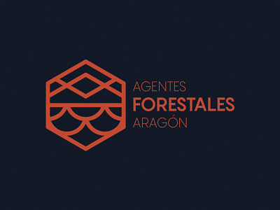 Agentes Forestales Aragón branding forestal geometric logo