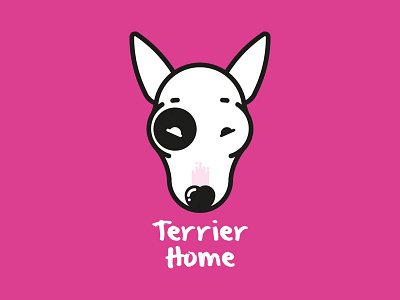 Terrier Home dog icon illustration logo terrier vector