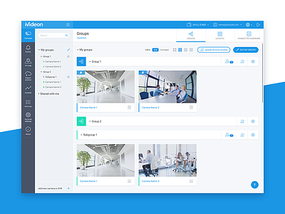 Ivideon Video Monitoring Dashboard: Cameras