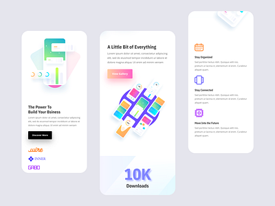 Mobile App - Mobile Pages divi finance analytics finance app fintech gradient illustration ios landing page layout mobile app mobile app design mobile app experience mobile app ui mobile application mobile apps mobile ui template typography website wordpress