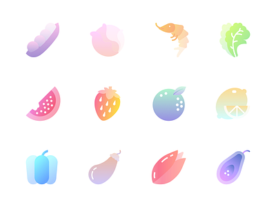 Fruits Gradients Freebie [Sketch]