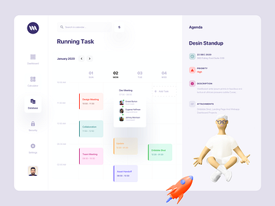 Dashboard Meeting analytics booking app calendar card ui dashboard dashboard app dashboard template gradient illustration landing page management app meeting meeting app typography ui ux vector web app web application web application design