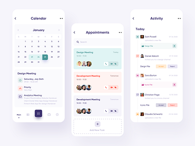 Task Planner App app calendar concept design illustration management manager marshmallow mobile planner product design react native schedule task task management task manager to do todo app ui ux