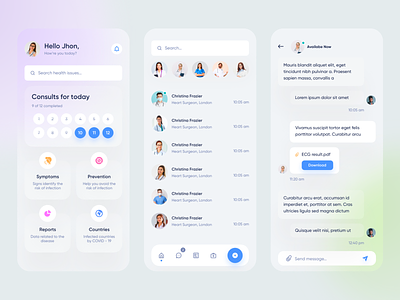 Medical Mobile App clinic doctor doctor app doctor appointment health health app healthcare hospital ios medical medical app medical care medical design medicine medicine app mobile app mobile ui patient patient app product design