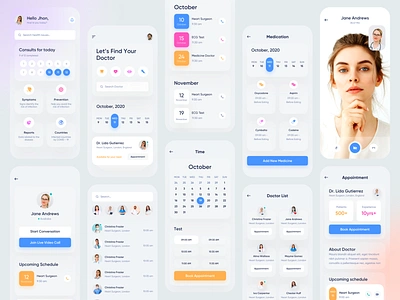 Medical Mobile App clinic doctor app doctor appointment health health app healthcare hospital medical medical app medical care medical design medicine mobile app mobile app design mobile application mobile design mobile ui patient app patients product design