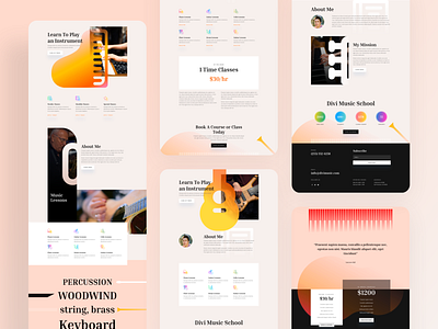 Music Teacher Template Design for Divi