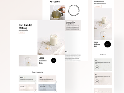 Candle Making Template Design for Divi
