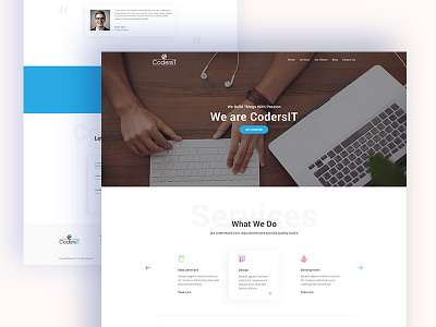 Coder'sIT - Creative Agency Landing Page Design