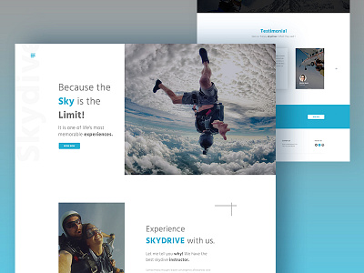 Skydive Landing Page Concept