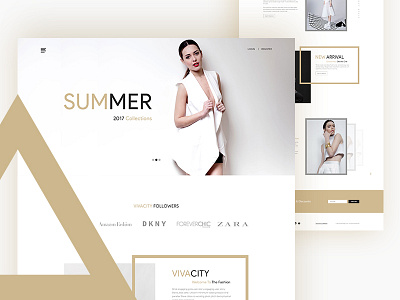 "VIVACITY" E-commerce Template Page : 1 (Landing Page) app landing page creative dribbble best shot ecommerce fashion girl illustration landing page template website