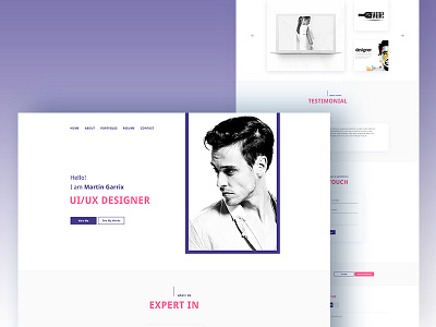 Personal Portfolio clean landing modern personal portfolio resume simple template ui ux web