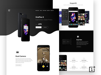 OnePlus 5 Landing Page Concept
