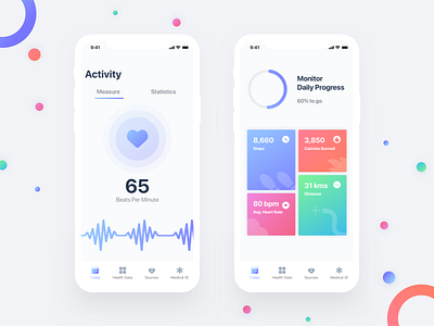 Fitness App UI clean design diet fitness health healthy ios iphonex minimal ui ux