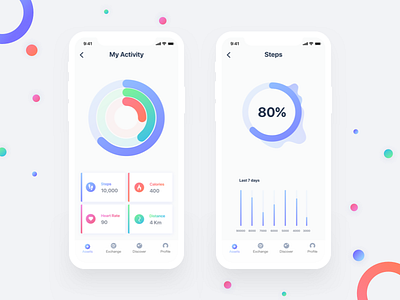 Fitness App UI by Ishtiaq Khan Parag on Dribbble