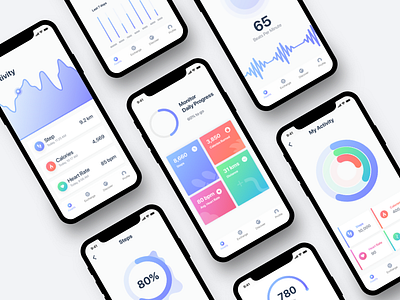 Fitness App UI clean design diet fitness health healthy ios iphonex minimal ui ux