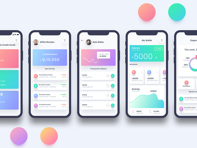 Banking App UI by Ishtiaq Khan Parag for Unflip on Dribbble