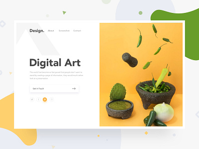 Split Header Design - Landing Page