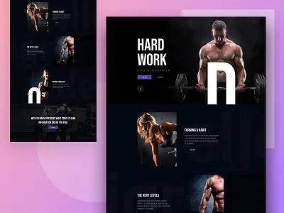 Gymnastic Web UI app dark fitness gradient gym gymnastic health iphone x ui web website yoga