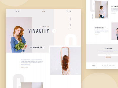 Fashion Ecommerce UI ecommerce fashion header landing layout minimal photography ui ux website