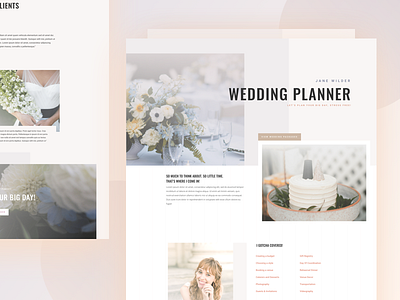 Wedding Planner - Sneak Peek divi landing layout planner template website wedding wordpress