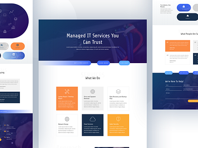 It Services Template Design for Divi divi it it services landing layout template website wordpress