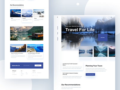 Travel Landing II for 2019 2019 booking booking form clean color destination flight landing page layout minimal template travel travelblog trending typography ui ux vacation webdesign website