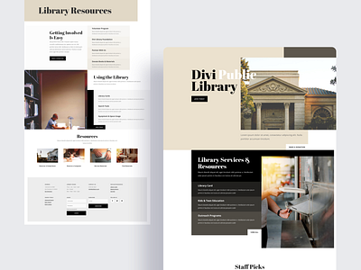 Library Template Design for Divi