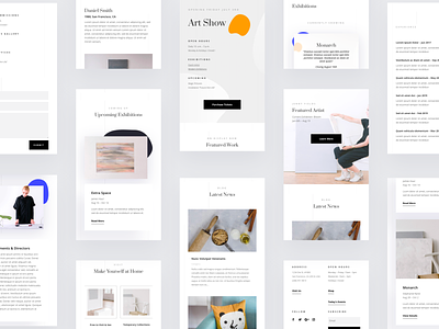 Art Gallery - Mobile Pages art artist design divi elegant themes gallery grid illustration interaction interface landing page minimalistic product design template typography ui ux web design website wordpress