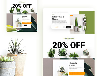The WooCommerce Builder For Divi clean landing page layout minimal plant template typography ui ux website woocommerce