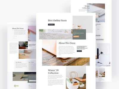 Online Store Template Design for Divi