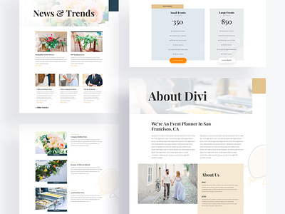 Event Planner Template Design for Divi