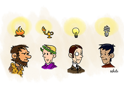 Evolution of an idea illustration