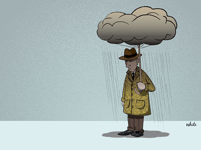 "Pessimist" digital illustration design illustration vector