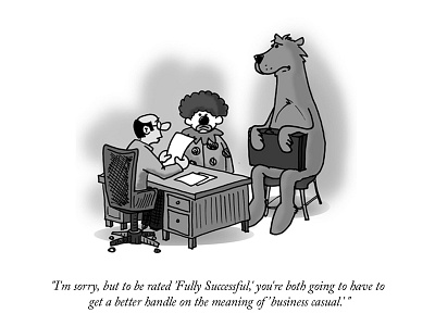 Fully successful caption contest cartoons illustration newsletter single panel cartoons