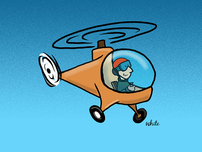 Helicopter doodle digital image helicopter illustration kids image