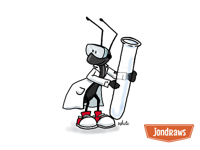 Ants and science. It's fun! cartoon character design design illustration