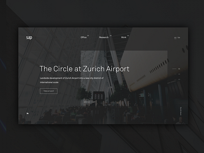 Landing page for architecture consultancy Sapartners architecture minimalistic