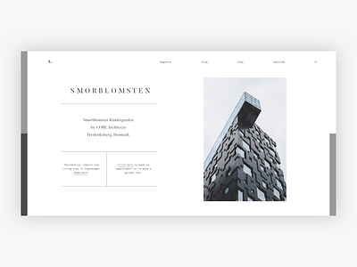 Smorblomsten architechture building minimalistic ui ux