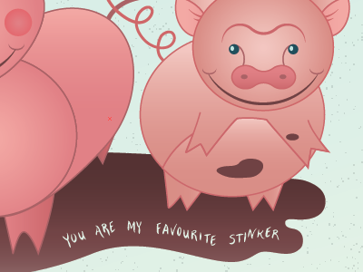 I stinking love you. illustration valentines