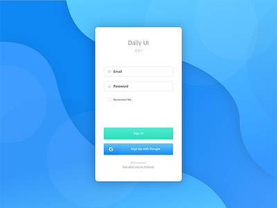 Daily UI #001 - Sign Up dailyui design interface onboarding sign ui up visual