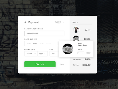 Daily UI #002 - Credit Card Checkout