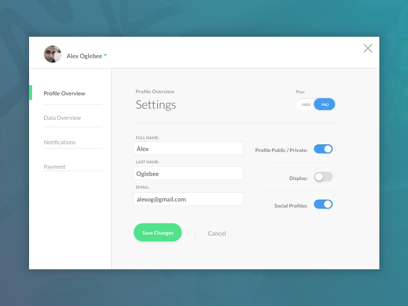 Daily UI #006 - Settings by Corey Mines on Dribbble