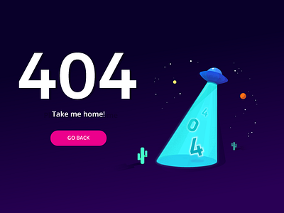 Daily UI #008 - 404 Page 008 404 dailyui galaxy space ufo ui