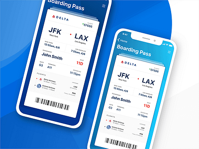 Daily UI 024 - Boarding Pass 024 airline boarding daily design iphone x pass ui visual