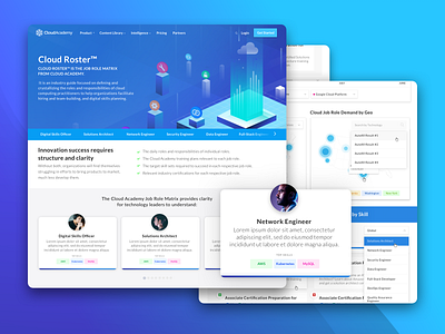 Job Roles Webpage Designs cloud illustation ui ux uxd visual web design