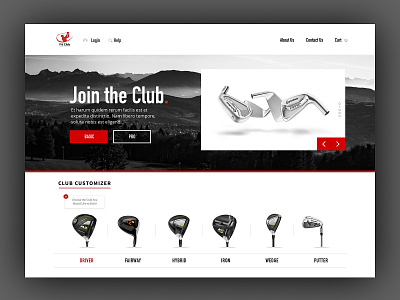 Elite Club Homepage dailyui design golf interface ui ux visual visual design web design