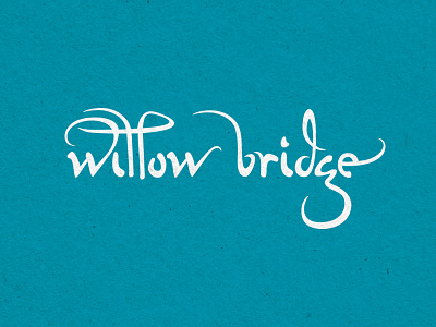 Willow Bridge branding gardens identity illustration logo typography