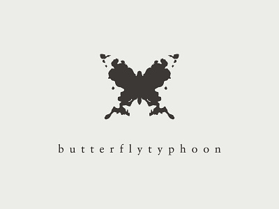 Butterfly Typhoon branding butterfly identity inkblot logo typography